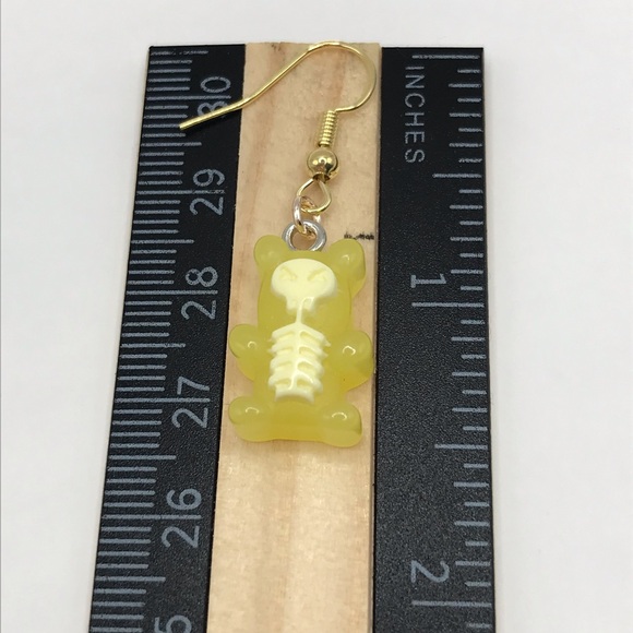 Skeleton Gummy Bear Handmade Earring Set Perfect for Halloween - Picture 8 of 8